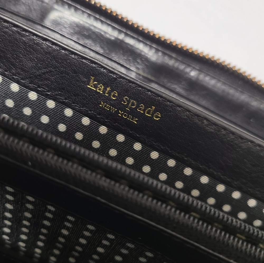 Kate Spade Thompson Street NEDA Zip Around Wallet in Black Spade Canvas Print - Picture 9 of 16